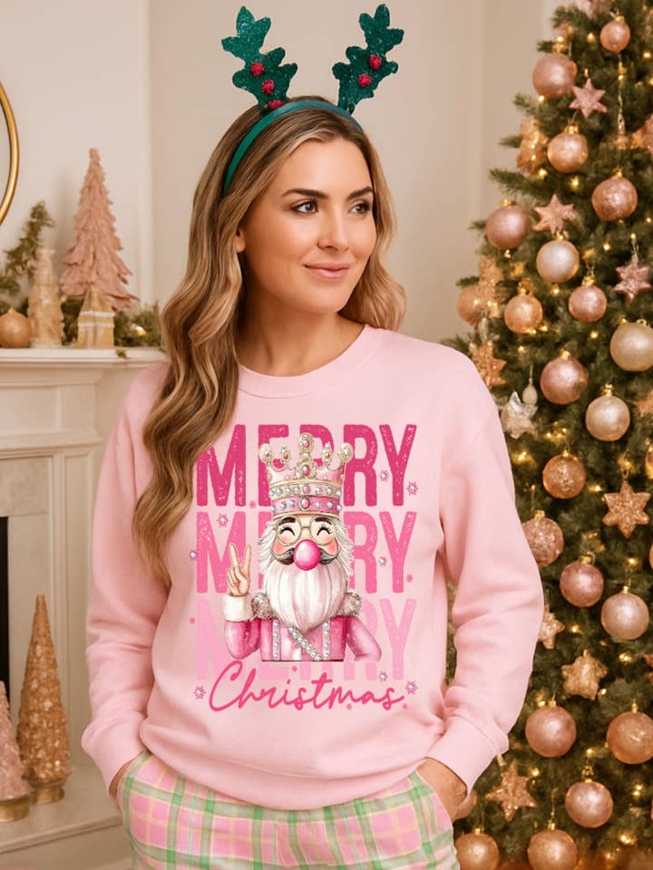 Merry Christmas Nutcracker Crewneck for wholesale by Keep it Gypsy
