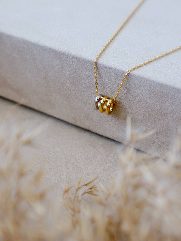 Two-Tone Necklace, Mixed Metal Necklace for wholesale by Shine Gallery