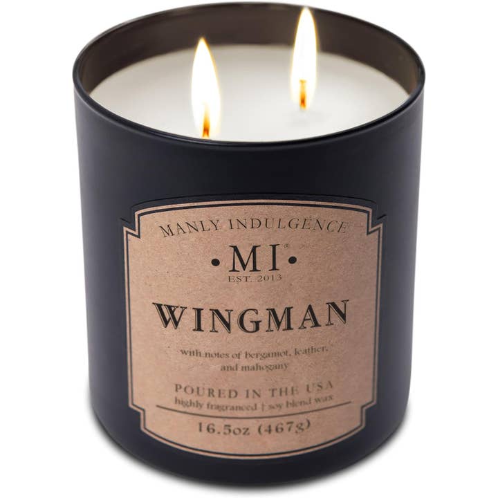 MVP Group International INC - Wholesale Jar/Filled Candle - Wingman 2-Wick Scented Jar Candle, Soy Blend Wax, 16.5oz1