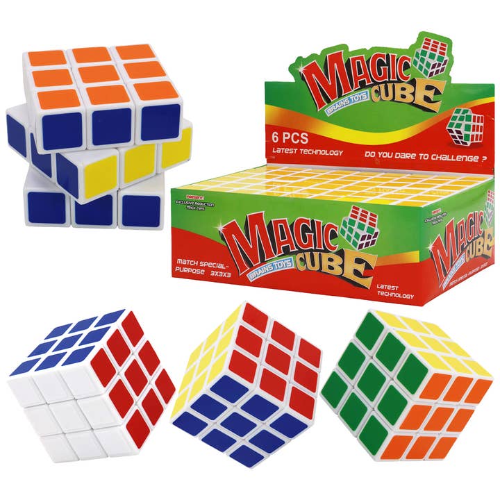 Assorted 3 X 3 Classic Magic Puzzle Rubik's Cube - 6 Pcs for wholesale on Faire0
