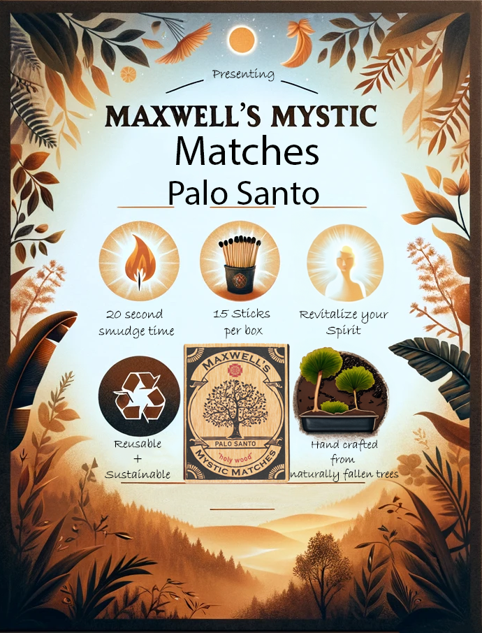 Maxwell's Mystic Matches - Wholesale Matches - Palo Santo Matches7