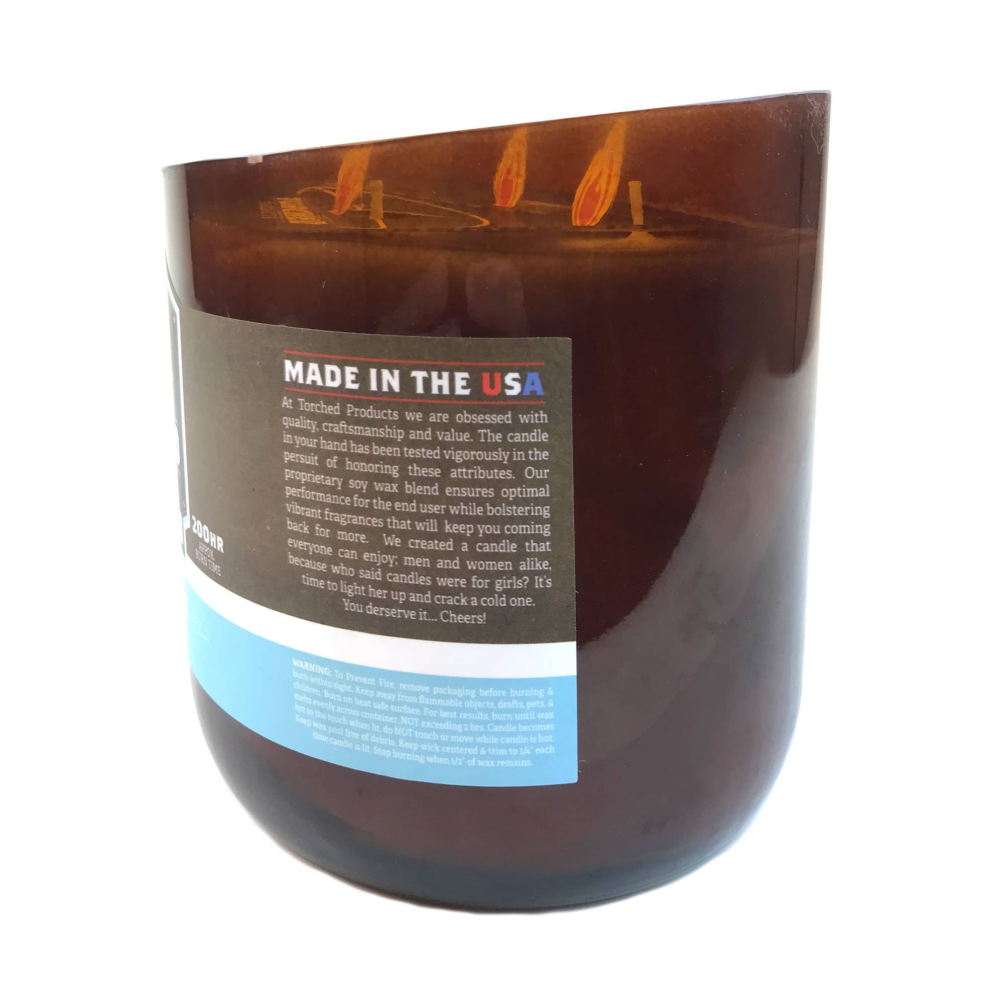 Torched Products - Vendita all'ingrosso Candela in vasetto - Candela Torched Beer Growler 28 oz - Sea Salt & Bay6