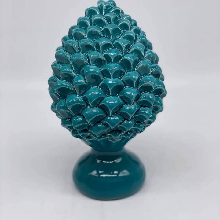 DD Ceramiche Siciliane - Wholesale Decorative Tabletop Object - Caltagirone Ceramic Pinecone cm H.20 Artisan Luis Line1