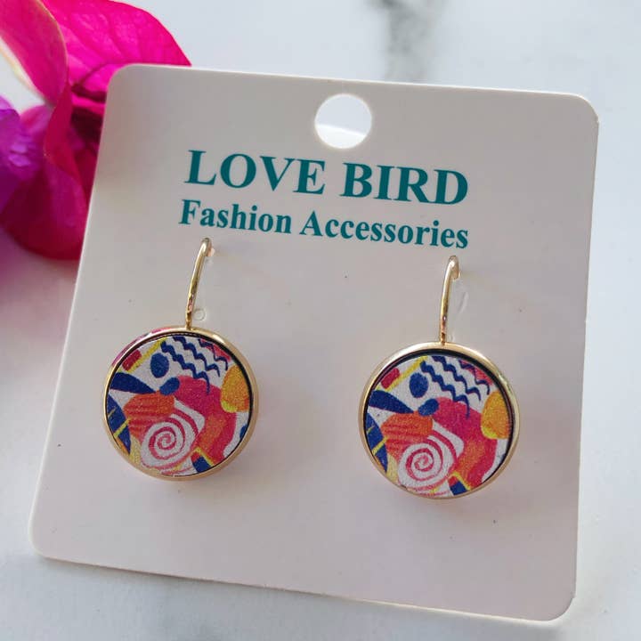 Pendientes Espirales Abstractos para venta al por mayor de Love Bird Fashion Accessories