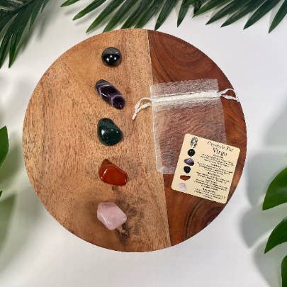 CaNatureLover - Vendita all'ingrosso Pietra/cristallo spirituale - Set cristalli VIRGO, set di 5 cristalli ZODIAC HOROSCO4