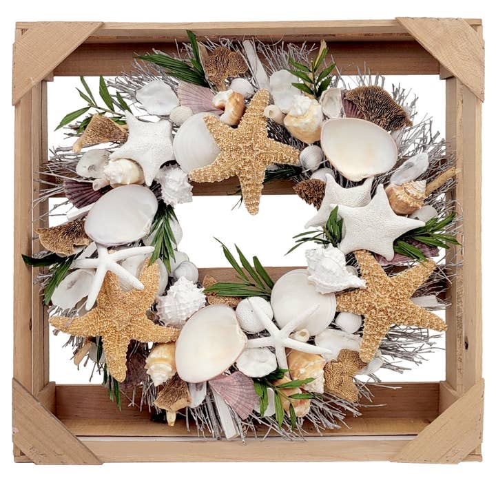 Andaluca - Wholesale Wreath - Palm Beach Seashell Wreath1