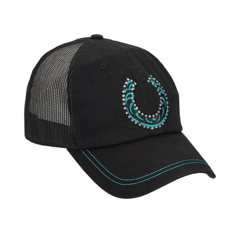 AWST Int'l Rhinestone Horseshoe Cap for wholesale by AWST Intl