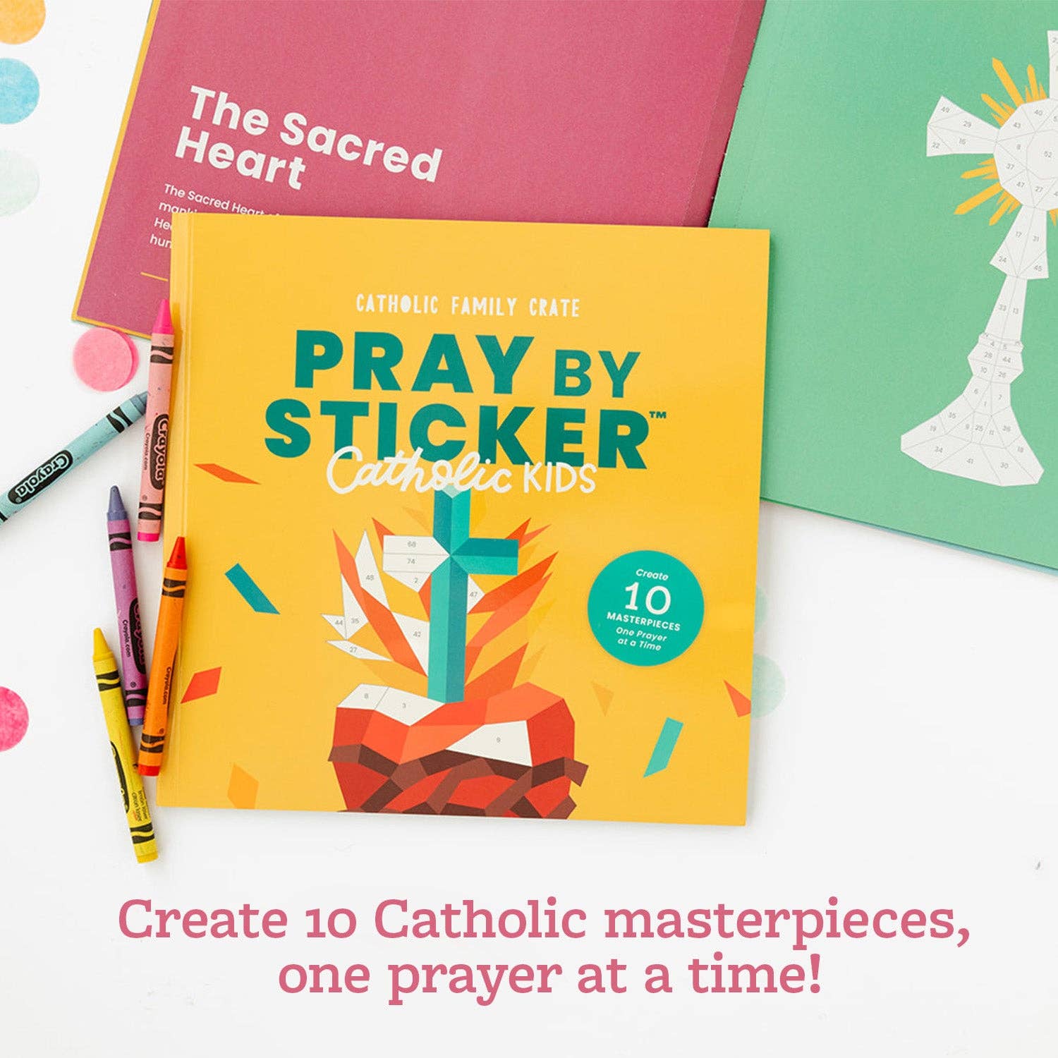 Catholic Family Crate® – wholesale Sticker – Child & baby – Pray by Sticker: Paint-by-Number Sticker Book5