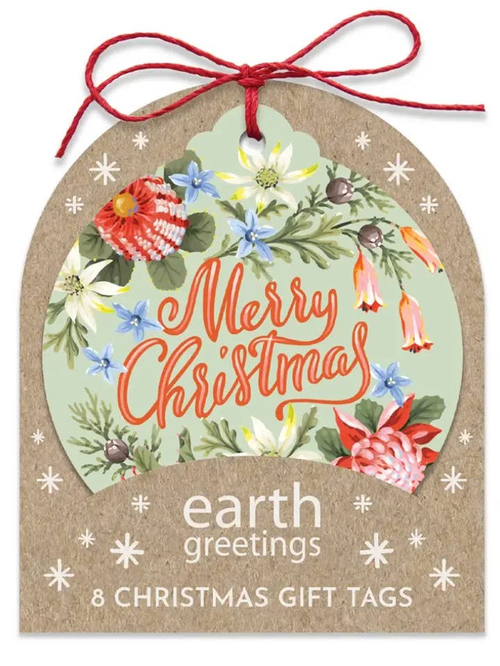 Weihnachtsgeschenkanhänger (Set mit 8) - Weihnachtsblüten für den Großhandel von Earth Greetings