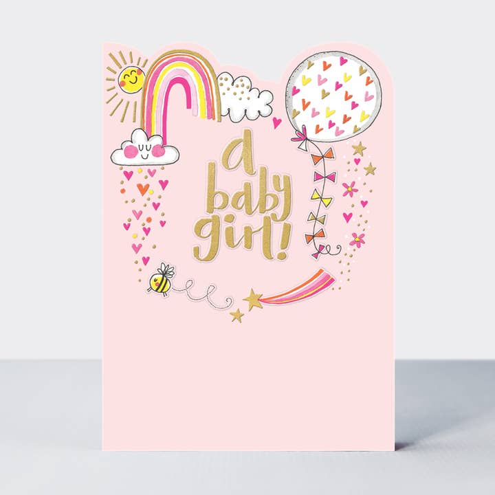 Fred & Ginger - Präglat guldfolie babykort för wholesale av Rachel Ellen Designs