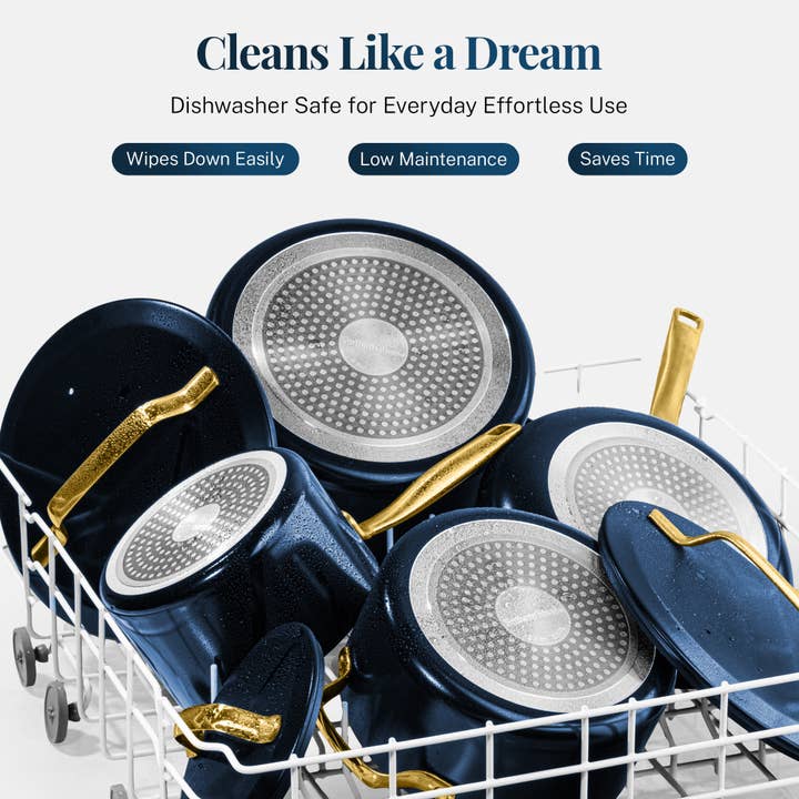 Gotham Steel/Granitestone - Wholesale Cookware Set - Gotham Steel Modern Collection 11 Piece in Navy4