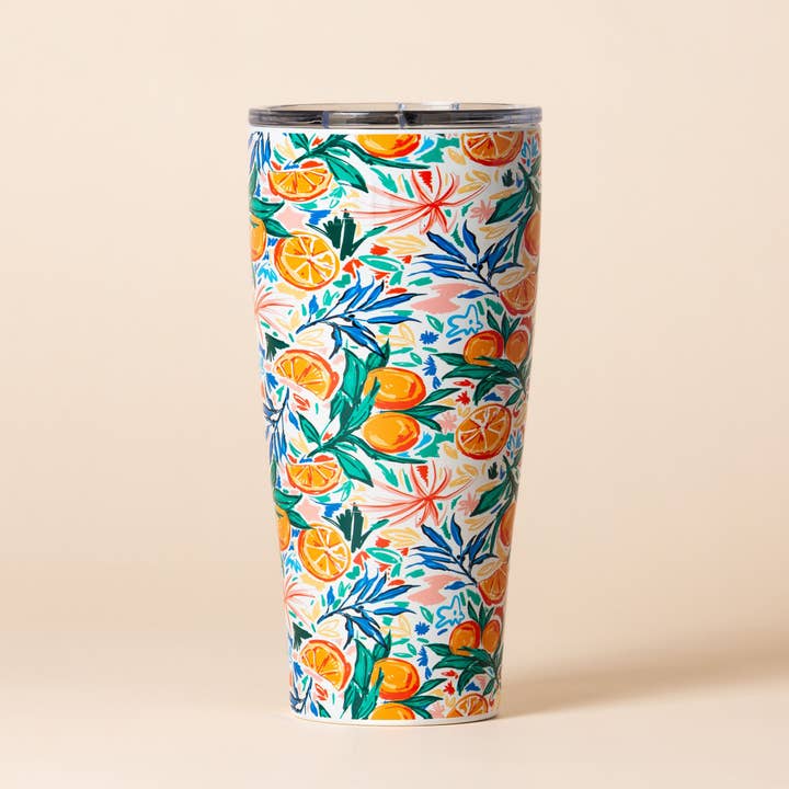 SIC Cups - Wholesale Insulated Mug/Tumbler - SIC | "Artsy Orange" Stainless Tumblers and Water Bottles 2