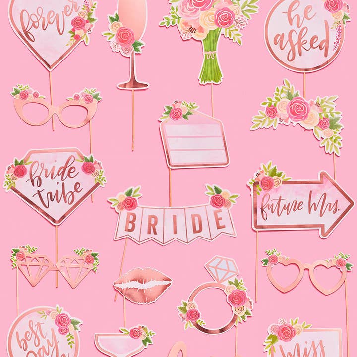 xo, Fetti - Vente Décalcomanie – décorations de fête - Ensemble d'accessoires de photomaton pour fête prénuptiale, décoration de fête de Bach0