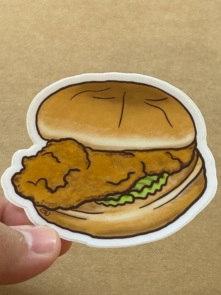 Chicken Sandwich Sticker for wholesale by ON THE GO Studio