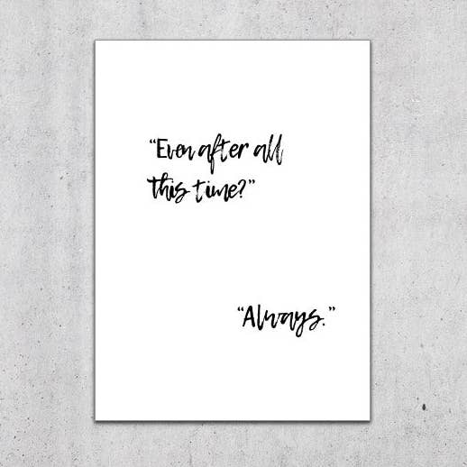 After All This Time, Always - Harry Potter Card for wholesale by A Tangible Thought