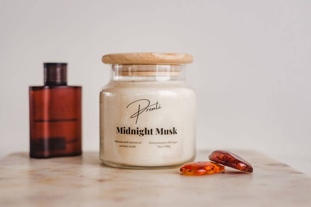 Prenti - Luxury, Non-Toxic Home Fragrance - Wholesale Jar/Filled Candle - Midnight Musk2