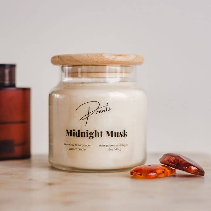 Prenti - Luxury, Non-Toxic Home Fragrance - Wholesale Jar/Filled Candle - Midnight Musk2