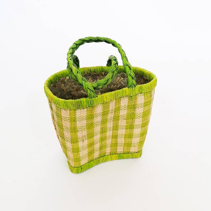 Le comptoir de la plage - Wholesale Tote Bag - Kids - Children's bags Vichy checkerboard - assorted pieces3