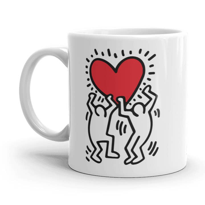 Men Holding Heart Icon, Street Art Mug for wholesale by Art-O-Rama Shop