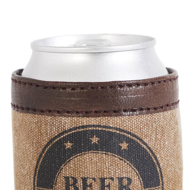 Mona B. - Wholesale Drink Huggers & Koozies - Beer Bod Up-Cycled Canvas Drink Hugger & Koozie2