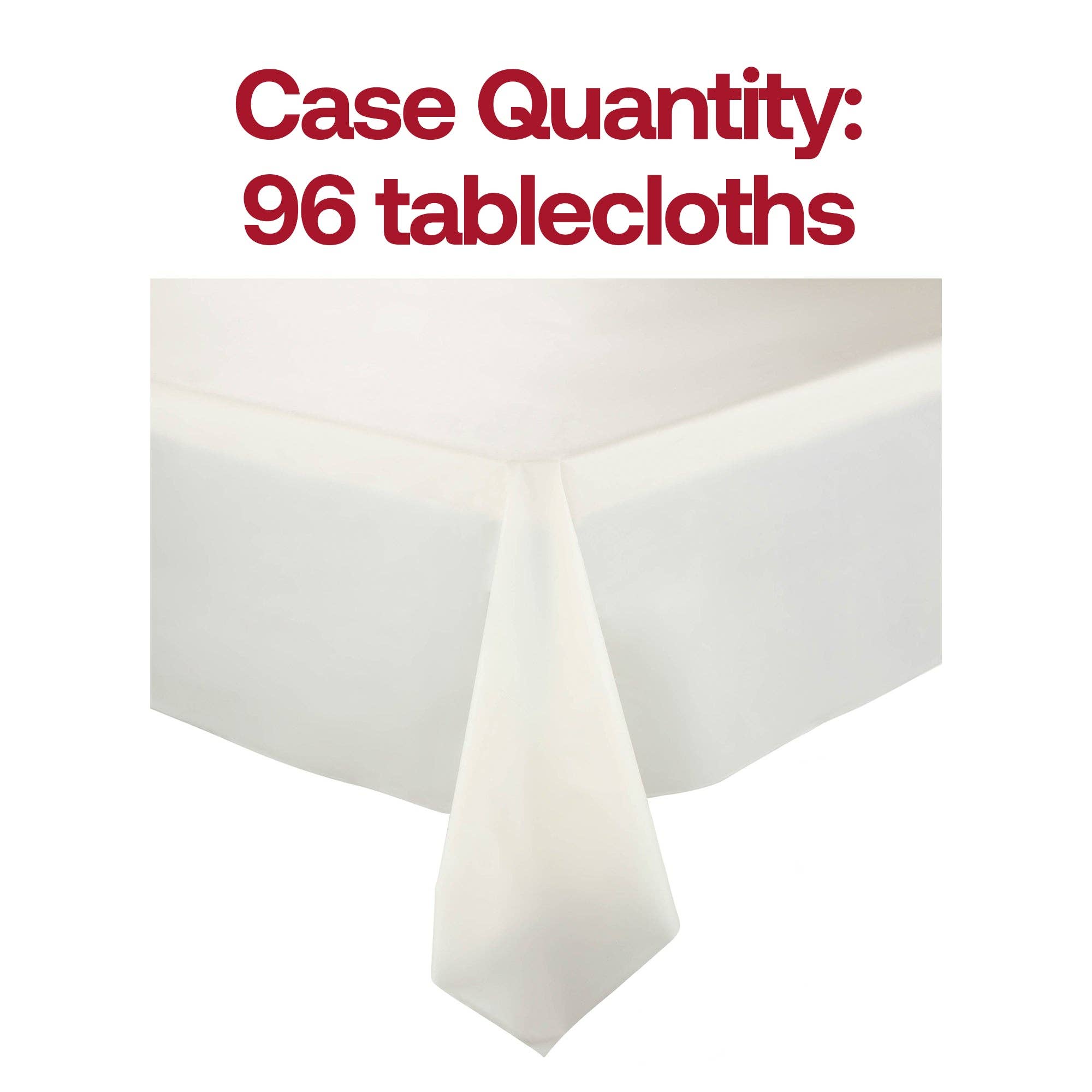 Smarty had a Party - Wholesale Tablecloth - 54" x 108" Ivory Plastic Tablecloths - 96 pcs2