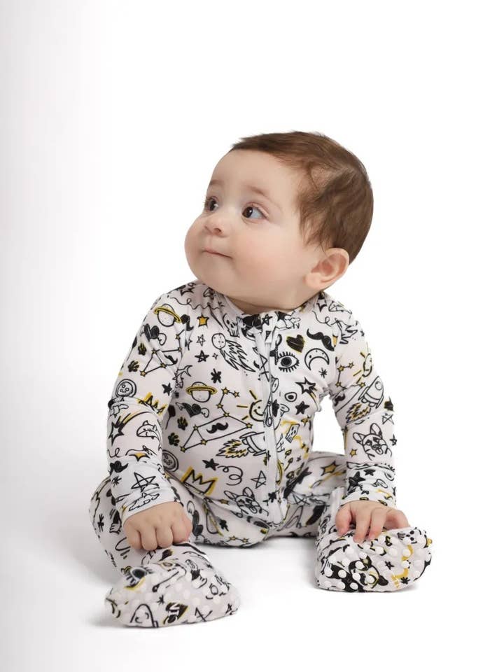 Moon Footie for wholesale by Lucin Baby