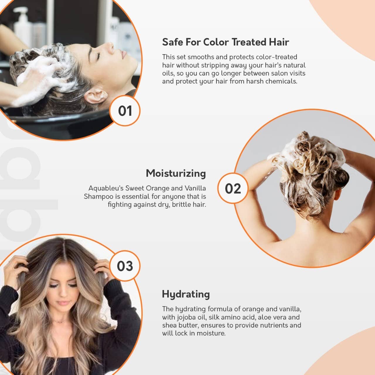 Aquableu – wholesale Hair shampoo – Sweet Orange Vanilla Shampoo 16oz3