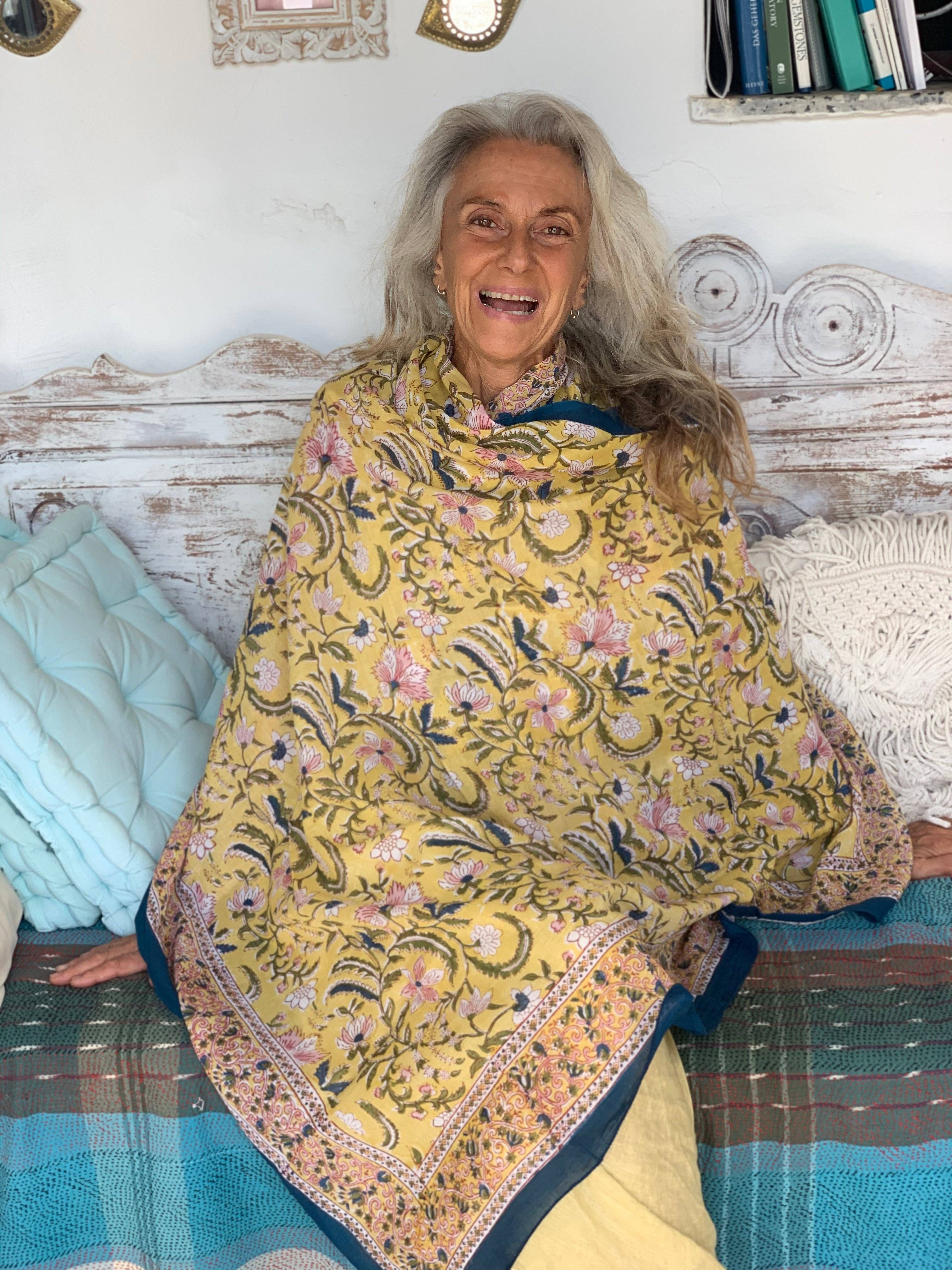 Aurobelle Ibiza - Vendita all'ingrosso Copricostume - Donna - Pareos in cotone con stampa a blocchi fatti a mano - nuova collezione Sarong2