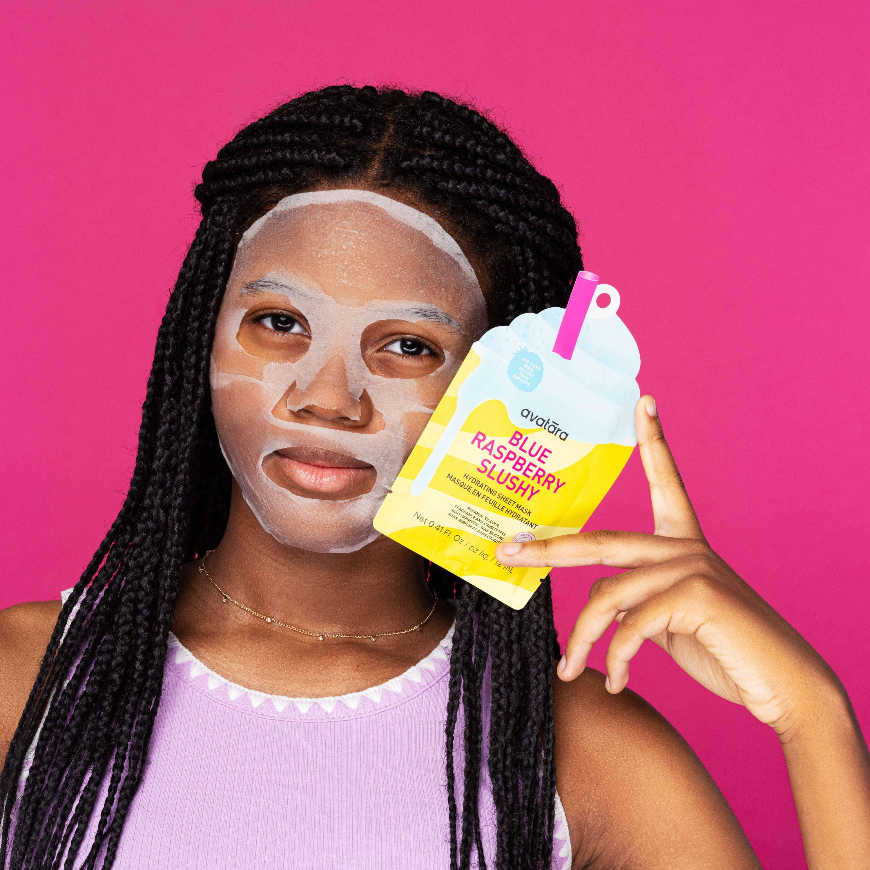 Avatara - Wholesale Skincare Face Mask - Blue Raspberry Slushy Kid's Mask1