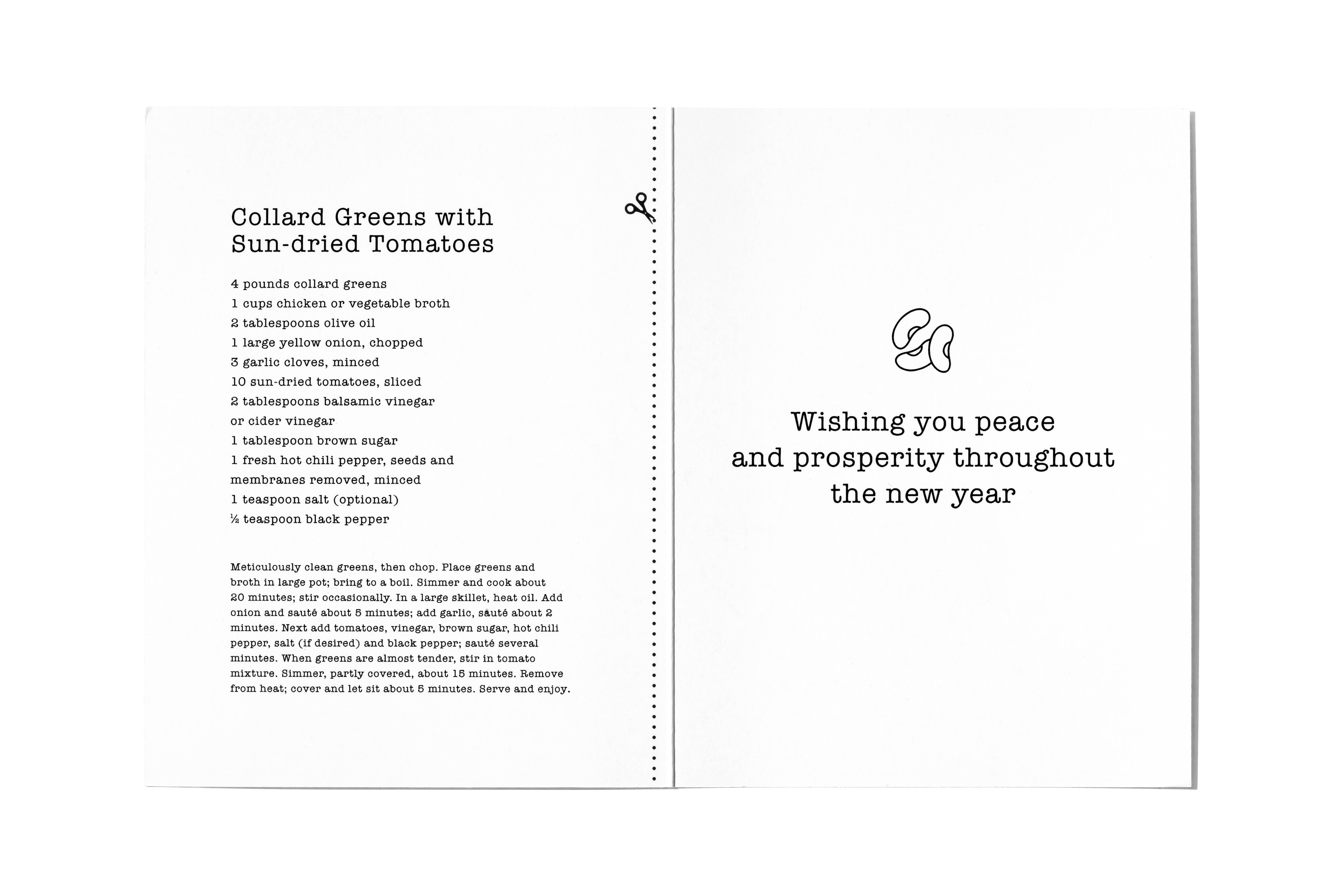 Junebug Ink - Wholesale New Year's Card - Happy New Year Card (Recipe inside)8