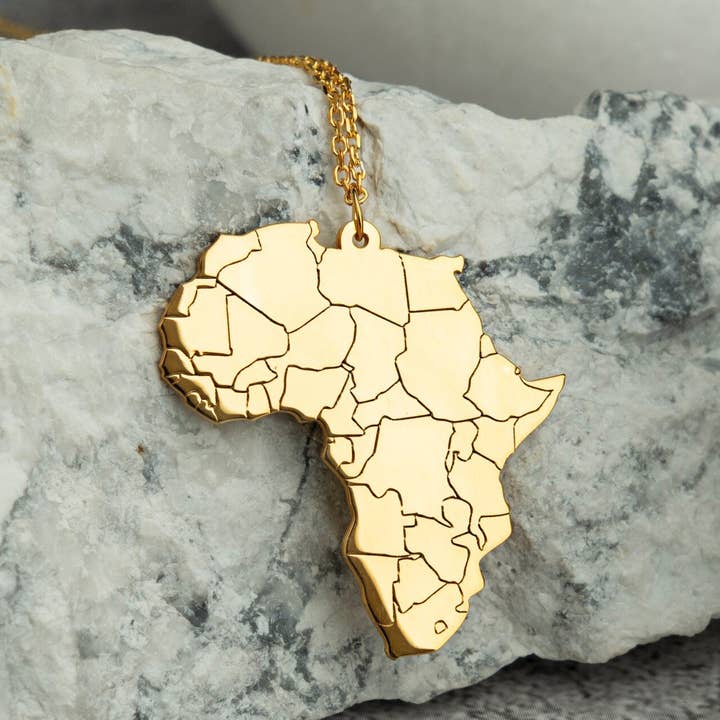 Halskette „Africa Map“ für den Großhandel von Gowa Design