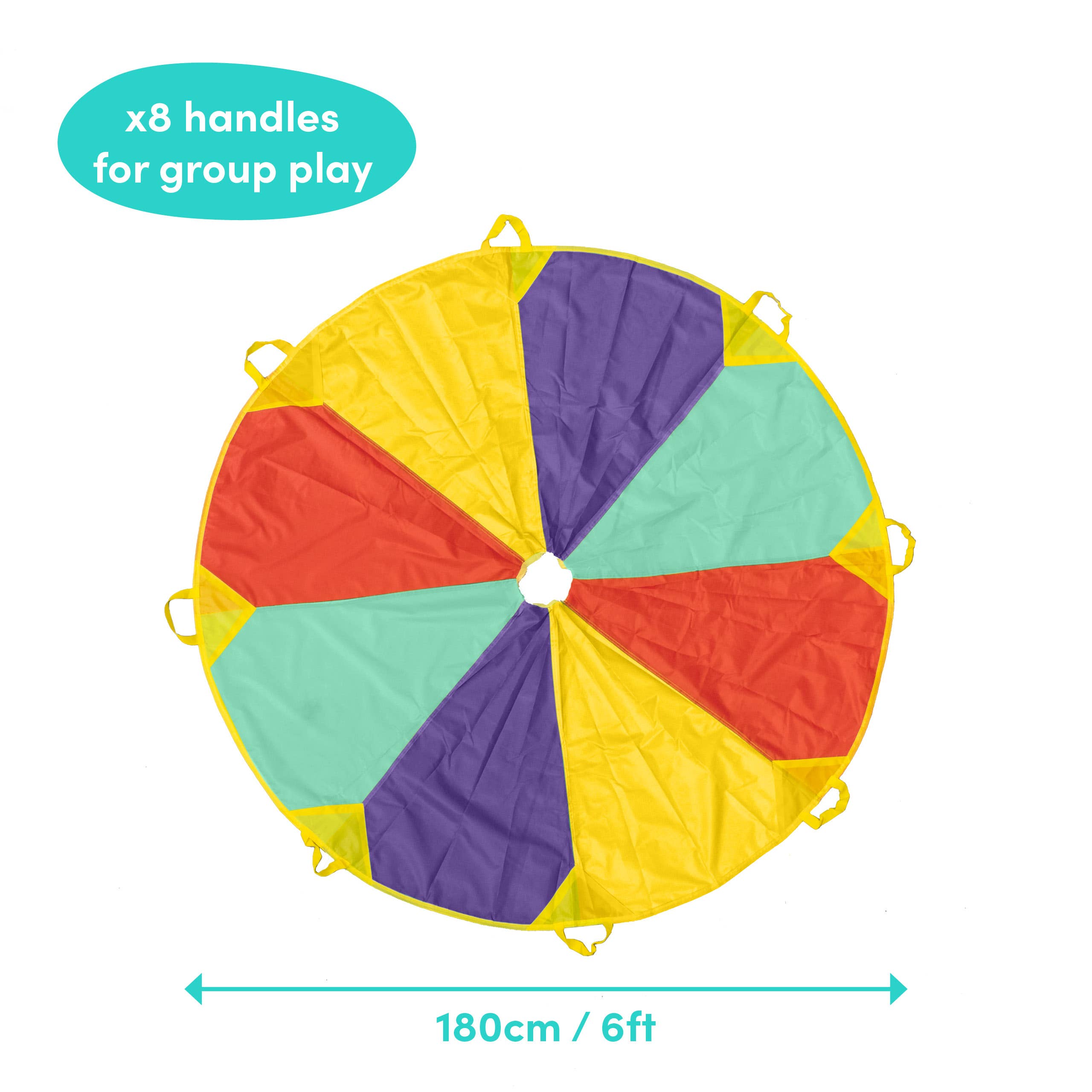 The Twiddlers - Wholesale Tent - Kids - 6ft Parachute Play Tent Kids Game with 8 Handles4