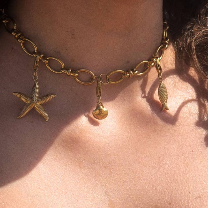 Palas - Wholesale Individuele bedel/hanger - Capasanta - gouden bedel geïnspireerd op de oceaan3