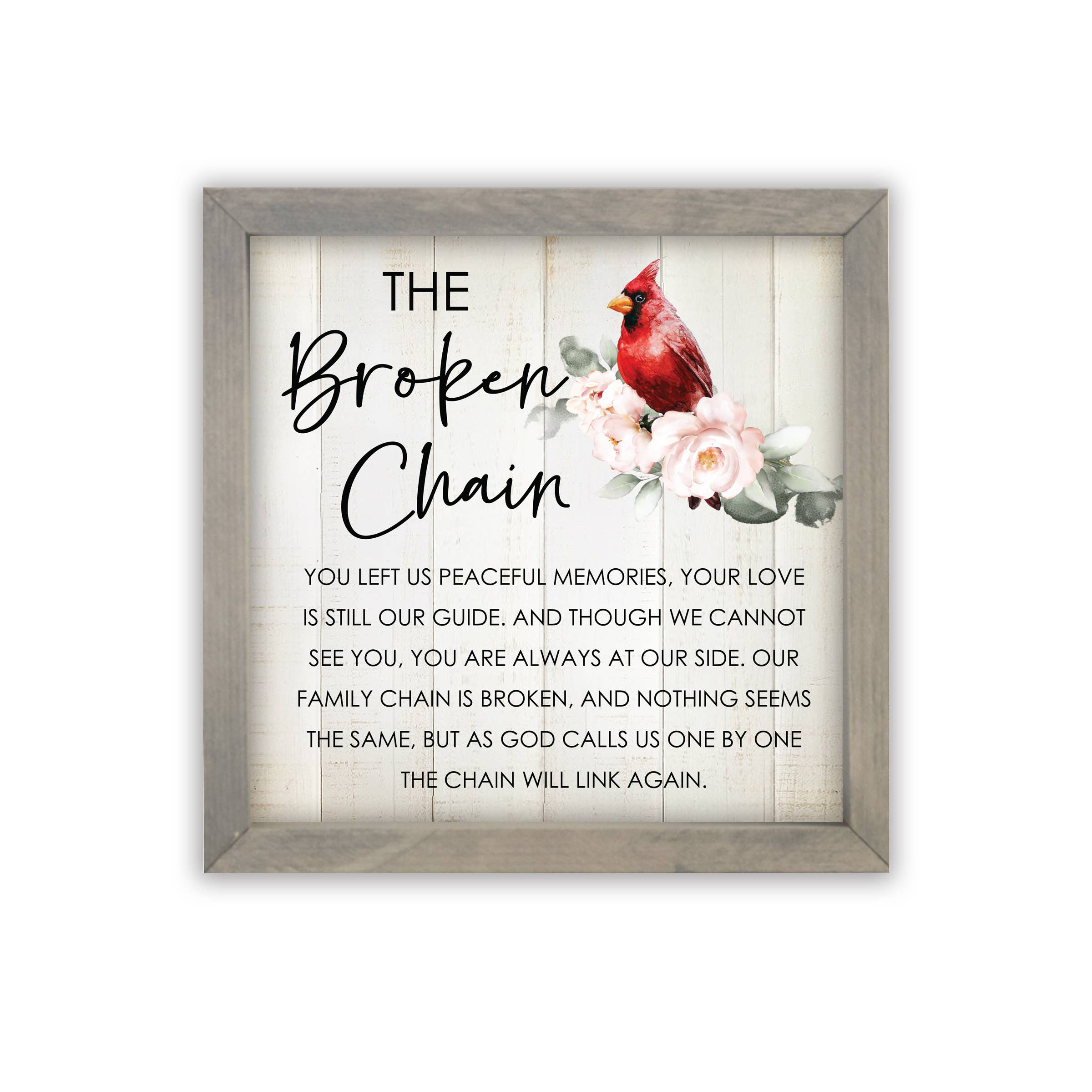 LifeSong Milestones - Wholesale Sign - Cardinal Remembrance: The Broken Chain Framed Shadow Box1