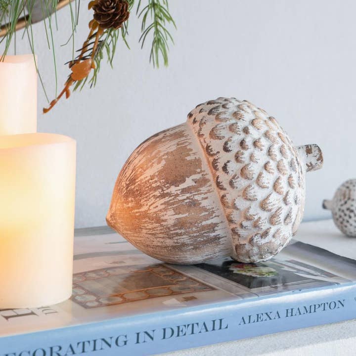 A&B Home Group Inc. - Vendita all'ingrosso Decorazione - Pigna D4,5x6,5" (Grande) - Marrone0