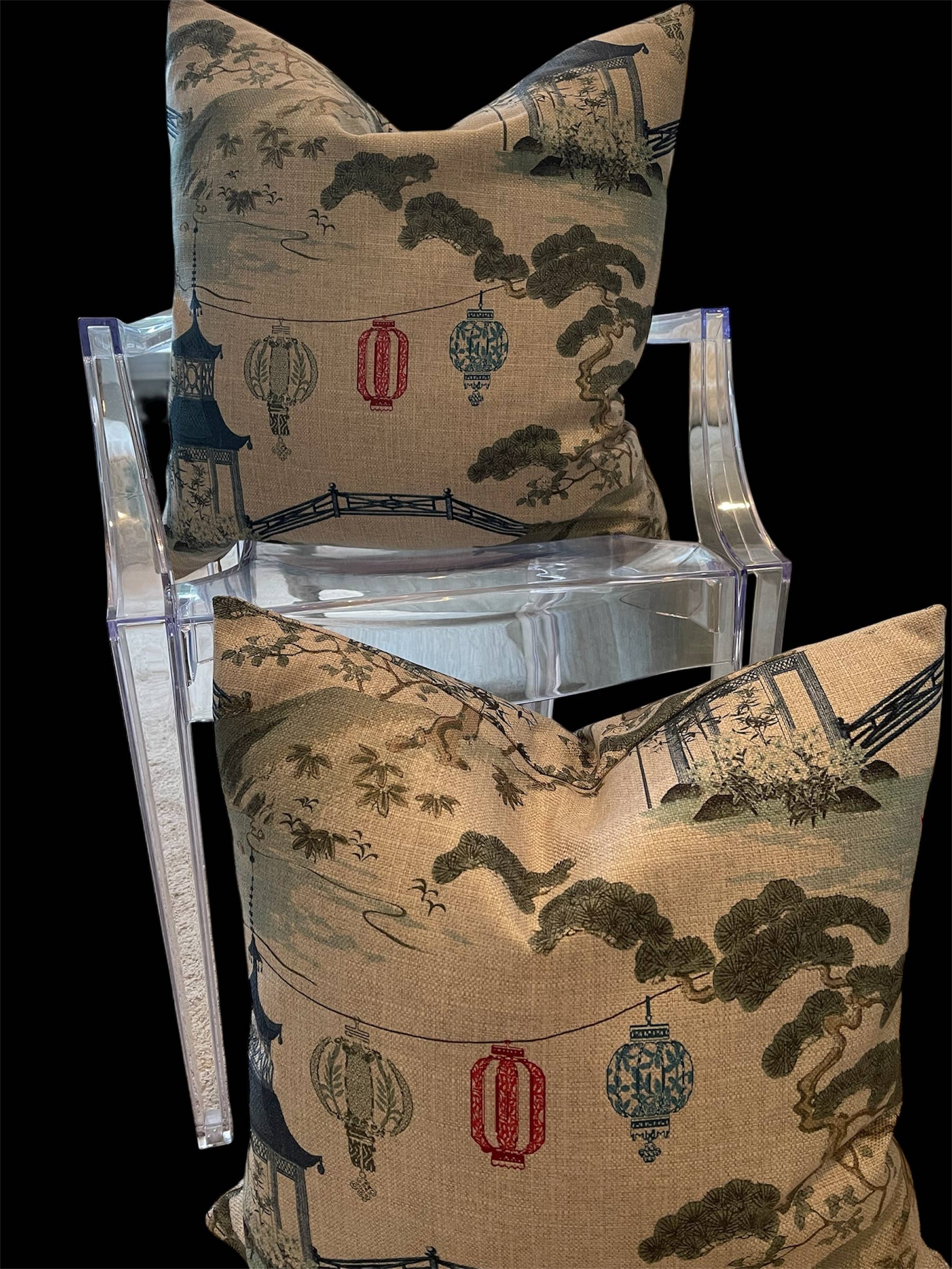 Dahlia & Grace pillows - Wholesale Decoratief kussen - Nia Chinoiserie Sierkussen 22 inch met Veren Vulling2