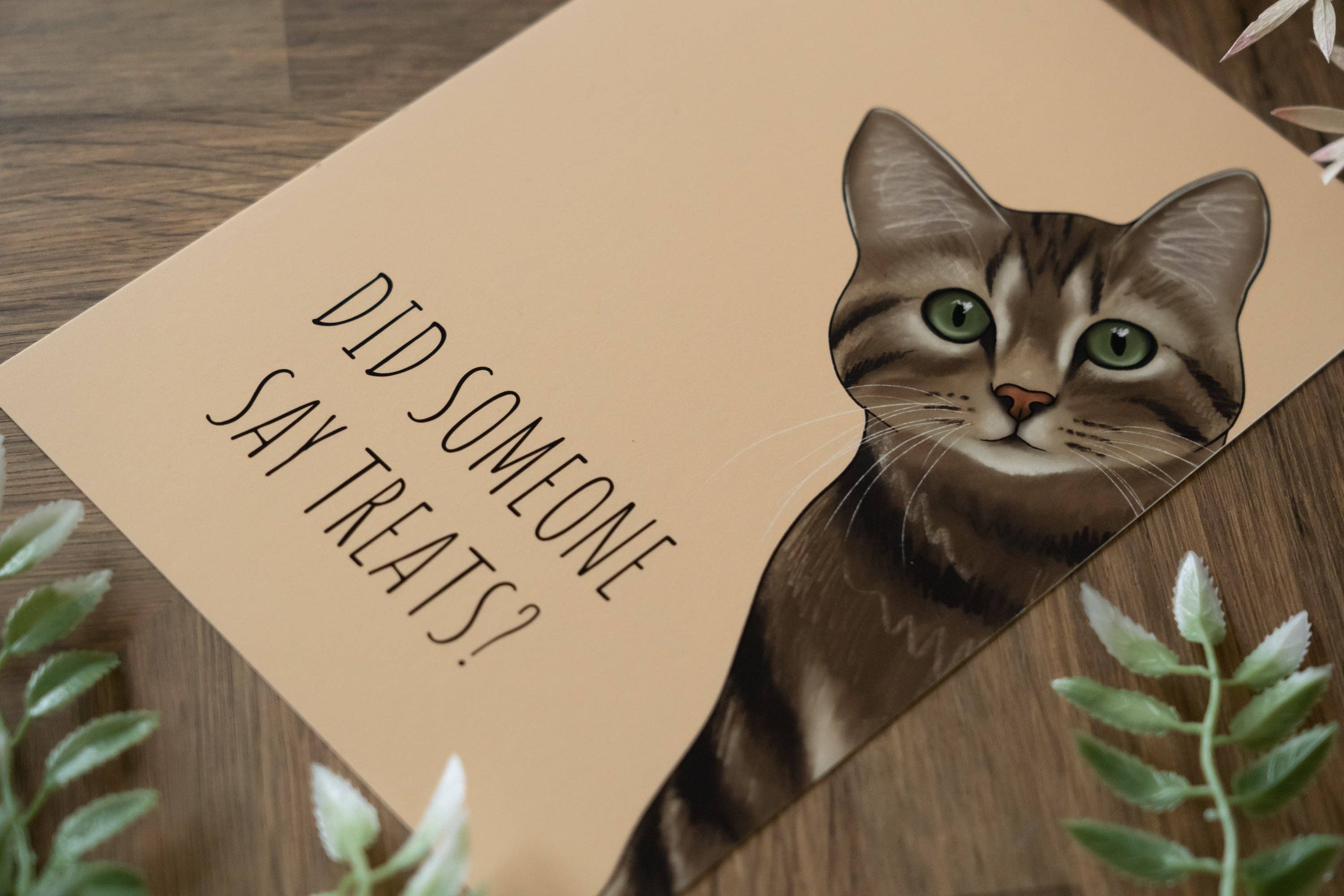 Hayley Jade Design Studio - Wholesale Art Print - Treats Cat Art Print3