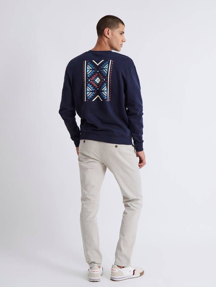 Sweatshirt met etnisch detail op de rug voor wholesale door williot