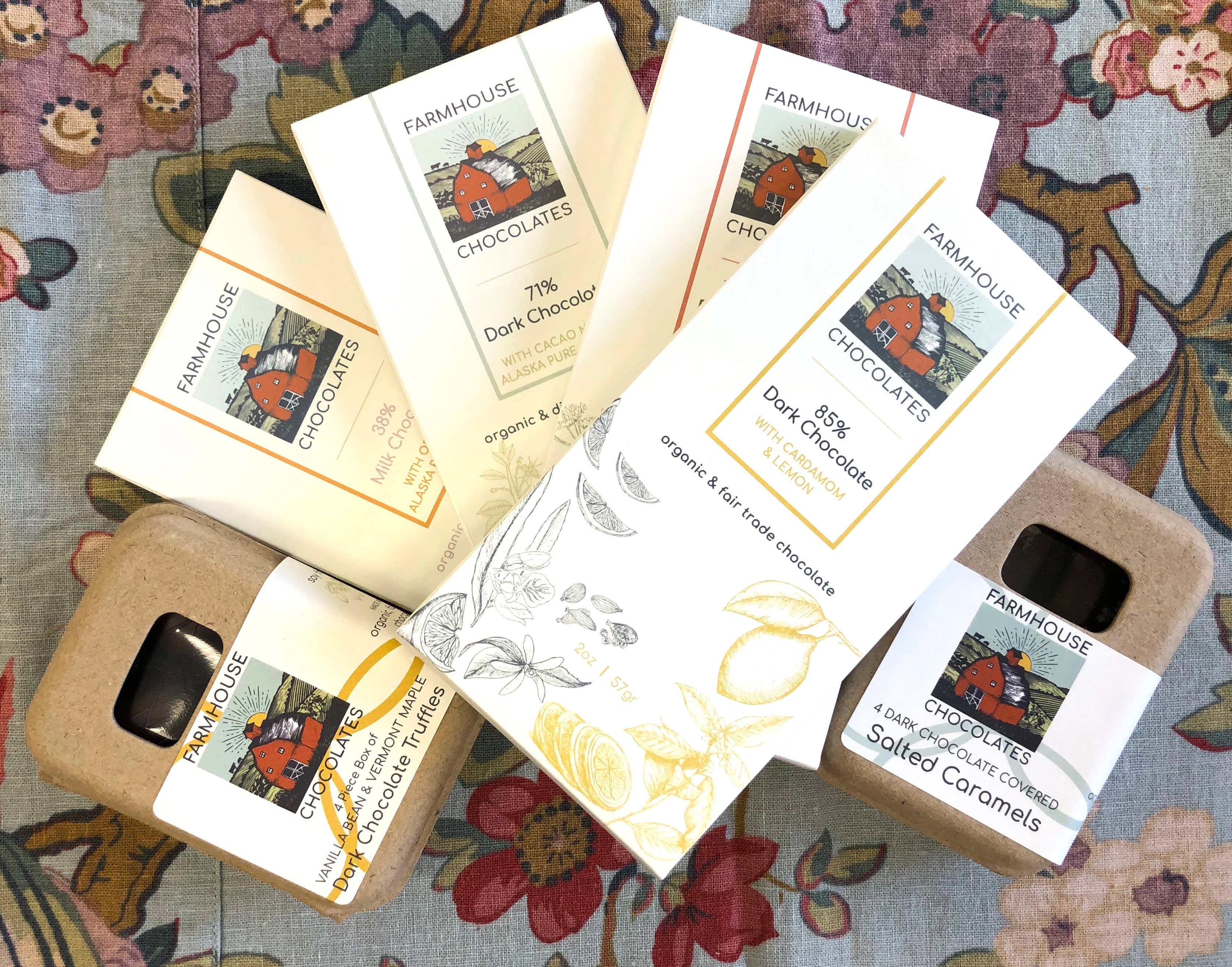 Farmhouse Chocolates - Wholesale Chocolate Covered Sweets - 4 Piece Dark Chocolate Covered Salted Caramels13