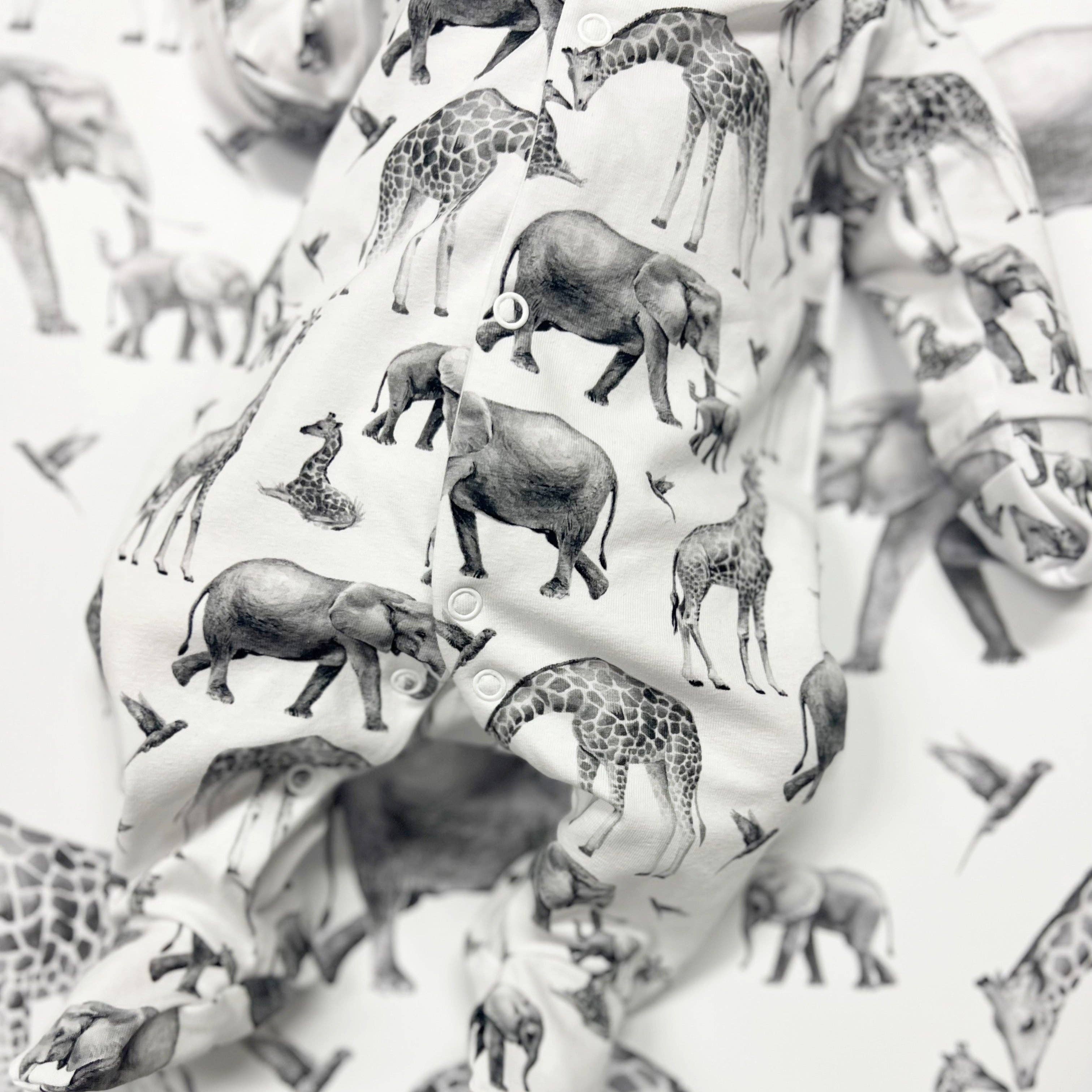 Fred & Noah - Vente Grenouillère – bébé - Pyjama Safari en coton3