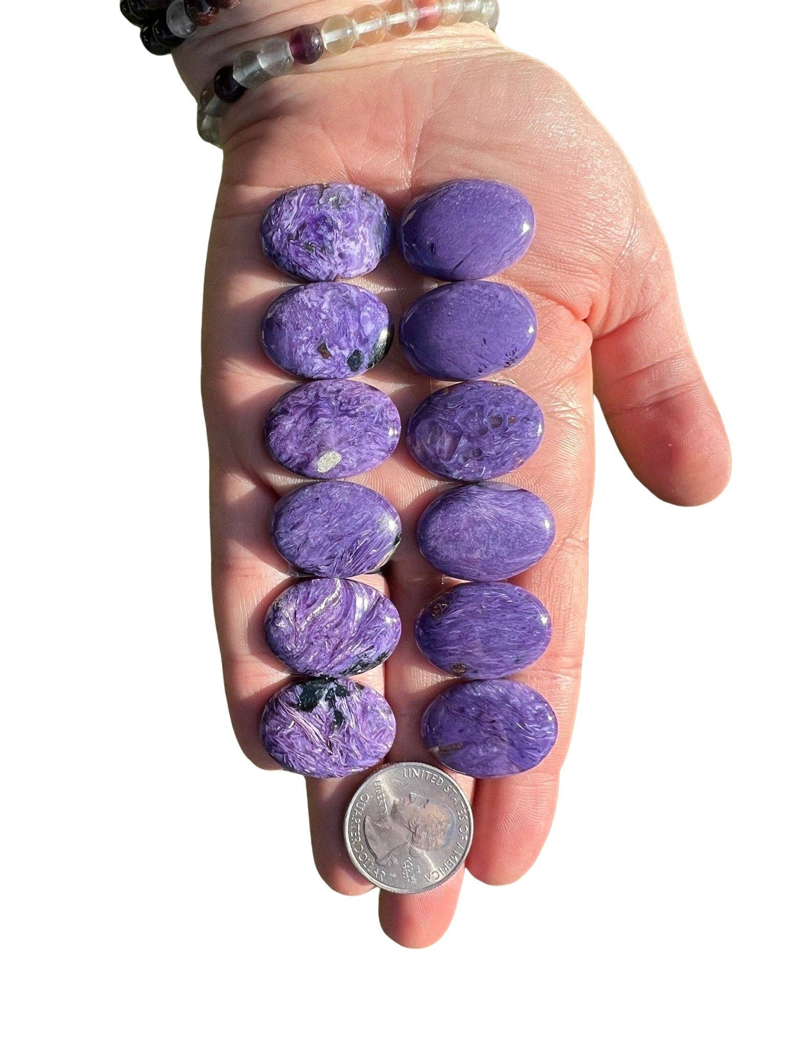 New Moon Beginnings - Wholesale Spiritual Stone/Crystal - Charoite Cabochon Oval5