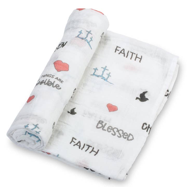 LollyBanks - Wholesale Swaddle - Baby - All Things Possible Baby Swaddle Blanket