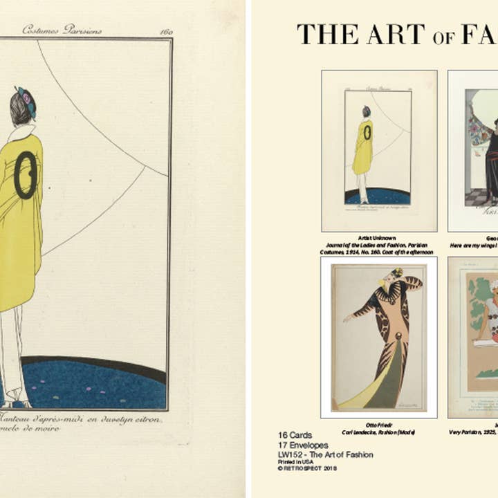 Konsten att mode Notecard - Boxed Set för wholesale av The Retrospect Group Collection