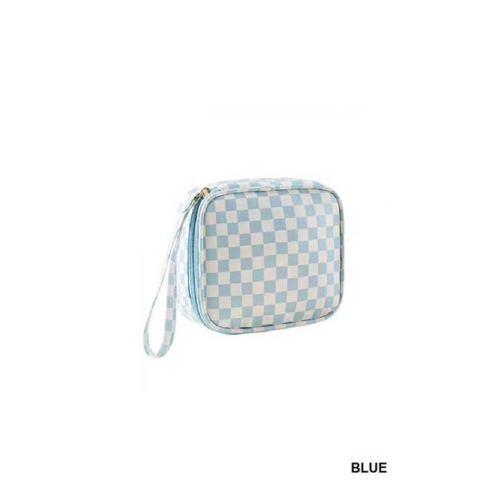 Vanilla Monkey - Wholesale Makeup/Cosmetic Bag - Checkered Cosmetic Makeup Travel Case