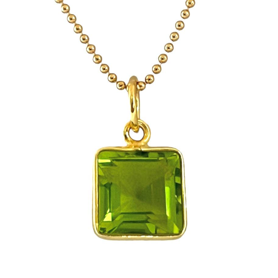 Sissy Yates Designs - Wholesale Pendant/Charm Necklace - Lillian Gold Fill Necklace (6 Gemstone Options)2