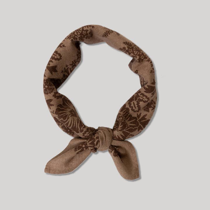 Last Chance Textiles - Wholesale Bandana - Women's - Natural Dye Silk Bandana | Brazil Nut Brown
