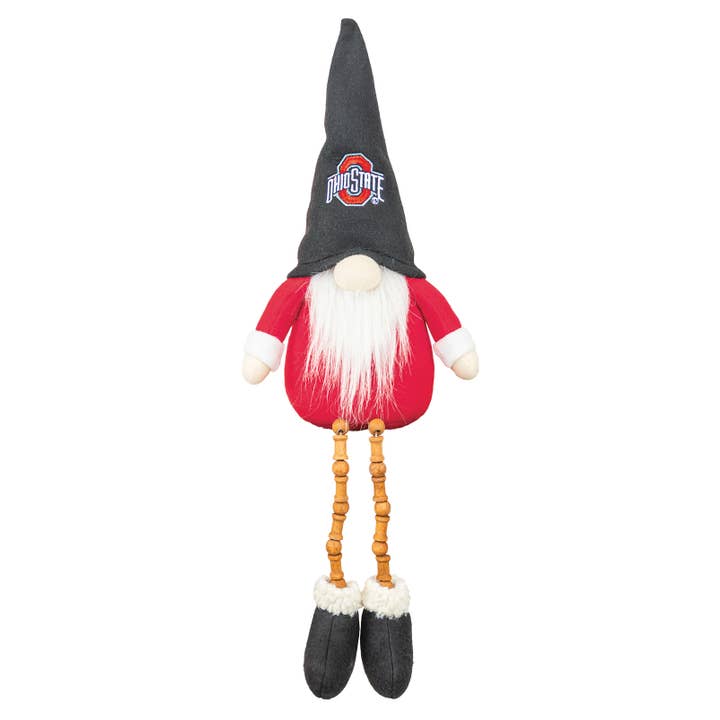 Ohio State Christmas Buckeyes Bead Leg Gnome for wholesale by Hanna's Handiworks