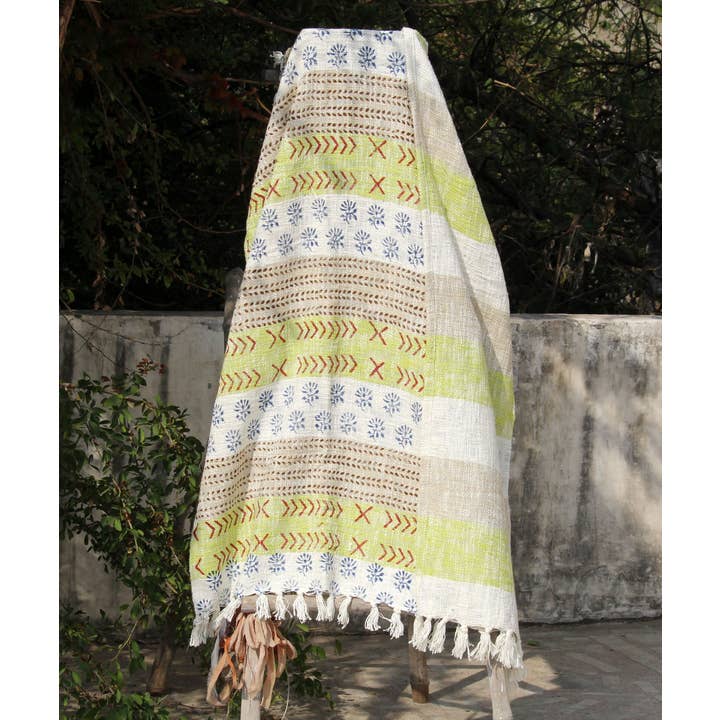 Bhawana Handicrafts - Vendita all'ingrosso Plaid - Coperta in cotone fatta a mano, copridivano, telo da spiaggia Boho