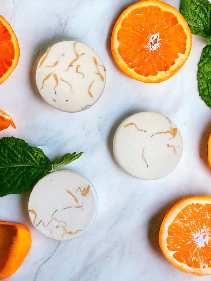 Pastilles effervescentes pour douche Citrus & Menthe - Lot de 100 pour la vente par Woodsy Homelife