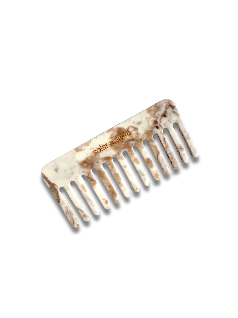 Solar Eclipse - Wholesale Hair Brush/Comb - Detangling Wide Tooth Hair Comb | Eco-Friendly Acetate12